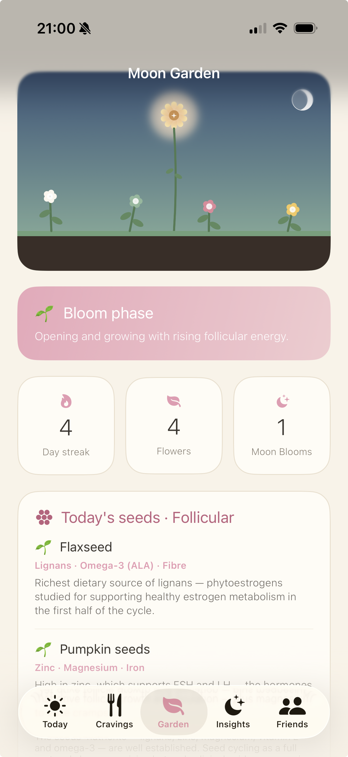 Moon garden screen